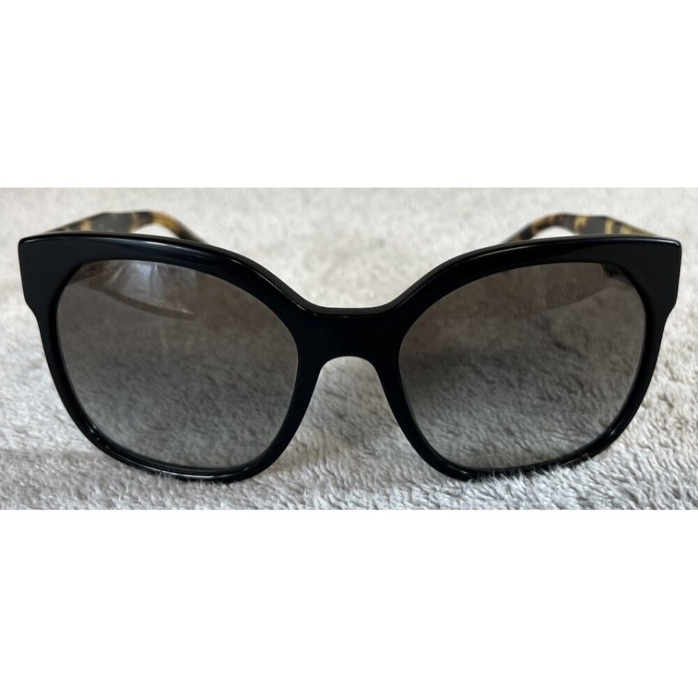 Prada SPR 10R 1AB-0A7 Black Brown Tortoise Shell Square Sunglasses 57-19-140 - Picture 3 of 7